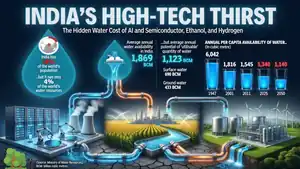 Illustration of India’s High-Tech Thirst: The H...