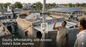 Illustration of The Solar Paradox: Why India’s ...