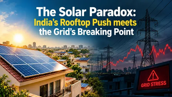 The Solar Paradox: India’s Rooftop Push meets the Grid’s Breaking Point - Featured Cover Image