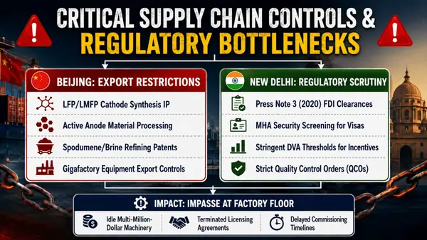 The Great Battery Tech Standoff: How Chinese Export Controls Are Redefining India’s Industrial Strategy