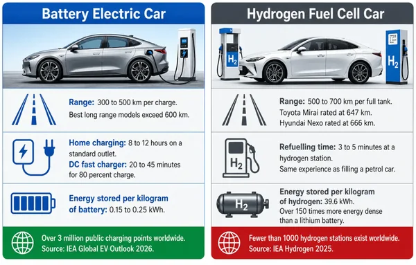 The Hydrogen Transport Mirage: Why India’s Clean Mobility Future Belongs to Batteries, Not Fuel Cells - Graphic Illustration 1