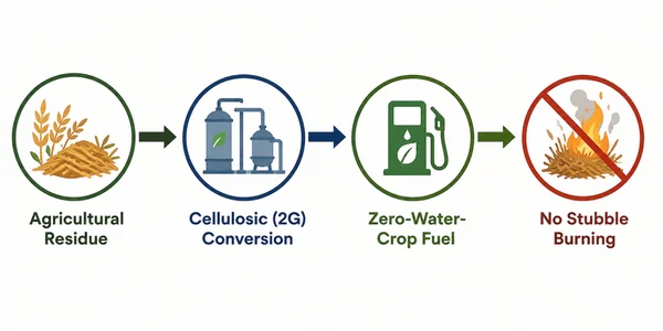 The Great Ethanol Mirage: Why India’s Biofuel Ambitions Are One Weak Monsoon Away from a Water Crisis - Graphic Illustration 2