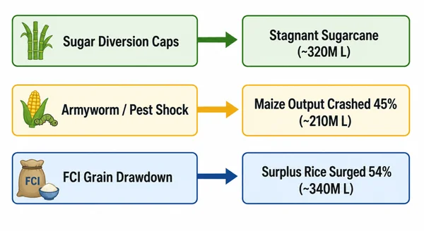 Methane, Monsoons, and the Carbon Balance: The Environmental Blindspot of India’s E20 Ethanol Drive - Graphic Illustration 1