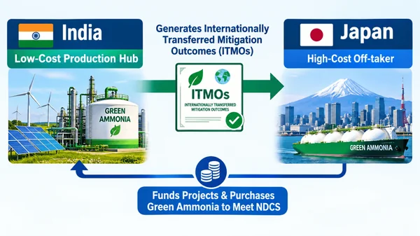 The Battle for Europe’s Decarbonisation: Can India’s Green Ammonia Corridors Outcompete the Middle East? - Graphic Illustration 1