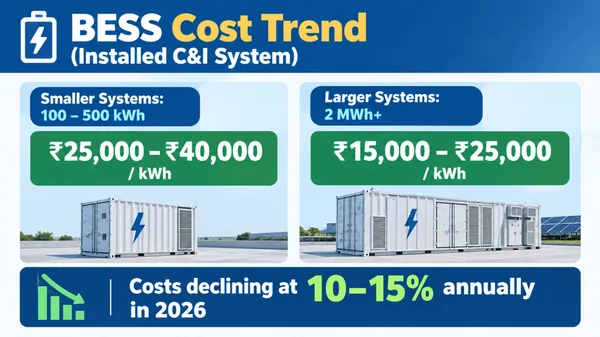 The Decentralised Solar Revolution: Why India’s Clean Energy Future Demands BESS Integration - Featured Cover Image