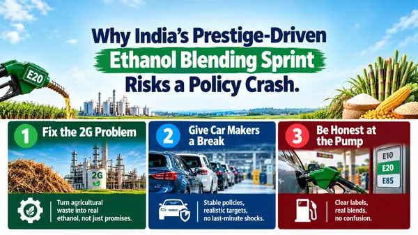 Why India’s Prestige-Driven Ethanol Blending Sprint Risks a Policy Crash - Featured Cover Image