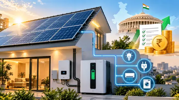 The Decentralised Powerhouse: Why Rooftop Solar + Storage is India’s Ultimate Weapon Against Gridlock - Featured Cover Image