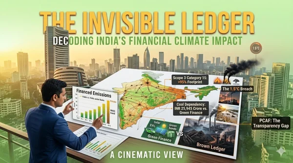 The Invisible Ledger: Decoding the Climate Impact of India’s Financial Powerhouses - Featured Cover Image