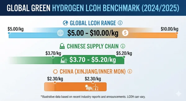 Redefining the Green Hydrogen Race: China’s Cost Dominance vs. India’s Pragmatic Pivot - Graphic Illustration 1