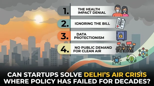 The ₹104-Crore Gamble: Can Startups Solve Delhi’s Air Crisis Where Policy Has Failed for Decades?