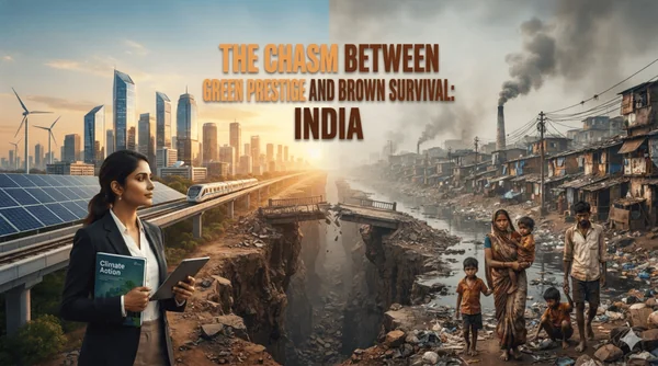 The Chasm Between Green Prestige and Brown Survival: Why India Must Bridge Climate Action and Environmental Justice - Featured Cover Image